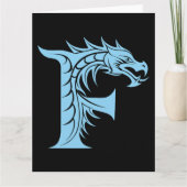Dragon Styled Letter F, Dragon Alphabet, Monogramm Karte (Vorderseite)