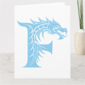 Dragon Styled Letter F, Dragon Alphabet, Monogramm Karte (Vorderseite)