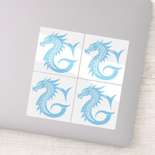 Dragon Styled Letter G, Dragon Alphabet, Monogram Aufkleber (Detail)