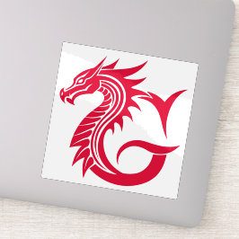 Dragon Styled Letter G, Dragon Alphabet, Monogram Aufkleber