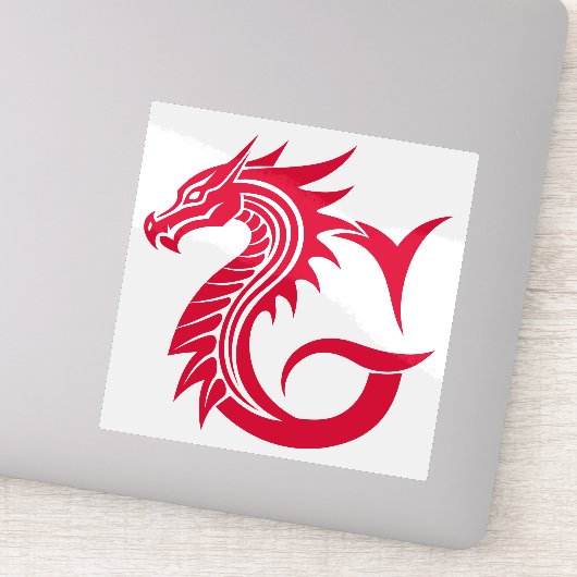 Dragon Styled Letter G, Dragon Alphabet, Monogram Aufkleber (Detail)