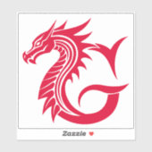 Dragon Styled Letter G, Dragon Alphabet, Monogram Aufkleber (Blatt)