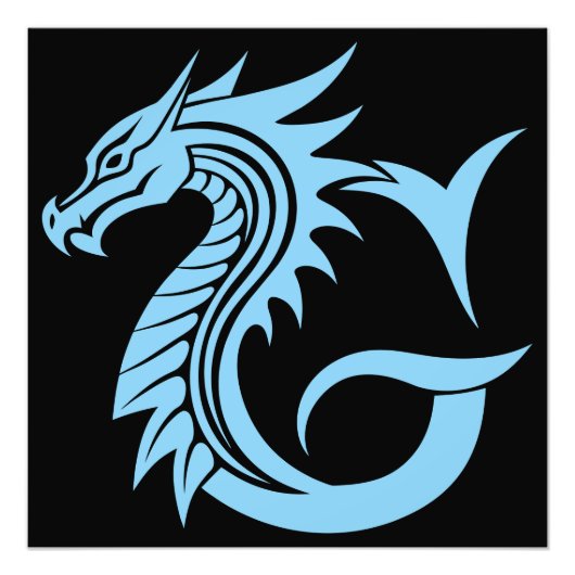 Dragon Styled Letter G, Dragon Alphabet, Monogram Fotodruck (Vorne)