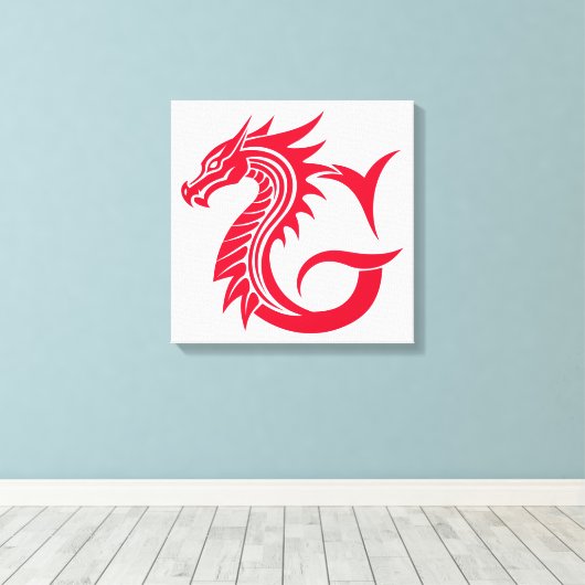 Dragon Styled Letter G, Dragon Alphabet, Monogram Leinwanddruck (Insitu (Holzboden))