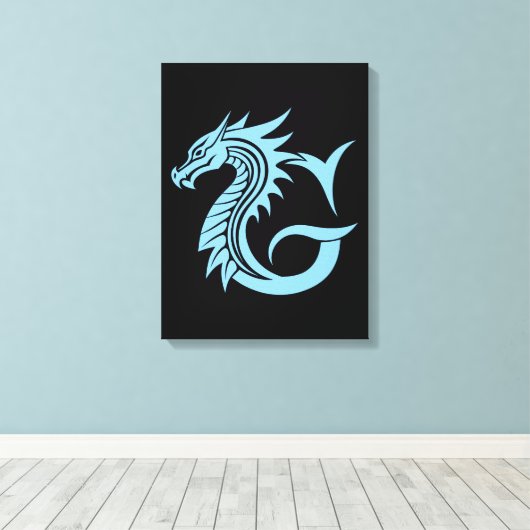 Dragon Styled Letter G, Dragon Alphabet, Monogram Leinwanddruck (Insitu (Holzboden))