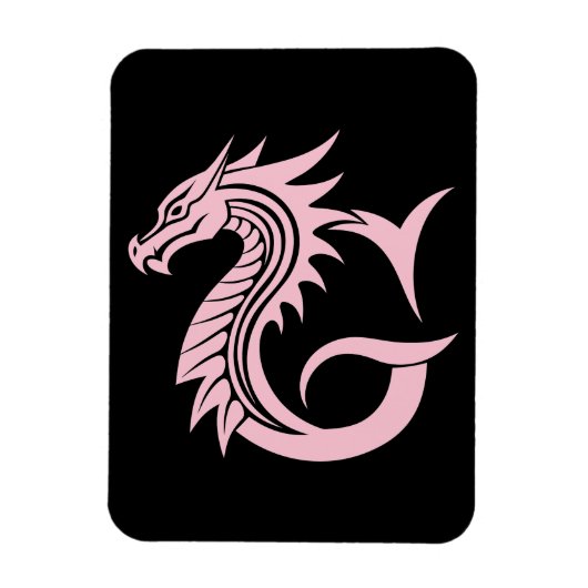 Dragon Styled Letter G, Dragon Alphabet, Monogram Magnet (Vertikal)