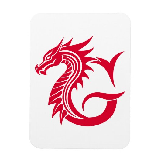 Dragon Styled Letter G, Dragon Alphabet, Monogram Magnet (Vertikal)