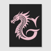 Dragon Styled Letter G, Dragon Alphabet, Monogram Magneteinladung (Vorderseite)