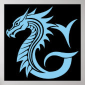 Dragon Styled Letter G, Dragon Alphabet, Monogram Poster (Vorne)