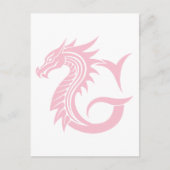 Dragon Styled Letter G, Dragon Alphabet, Monogram Postkarte (Vorderseite)