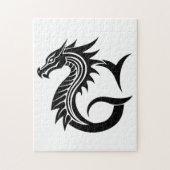 Dragon Styled Letter G, Dragon Alphabet, Monogram Puzzle (Vertikal)