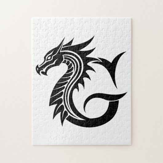 Dragon Styled Letter G, Dragon Alphabet, Monogram Puzzle (Vertikal)