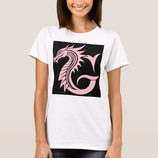 Dragon Styled Letter G, Dragon Alphabet, Monogram T-Shirt (Vorderseite)
