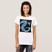 Dragon Styled Letter G, Dragon Alphabet, Monogram T-Shirt (Vorne ganz)