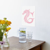 Dragon Styled Letter G, Dragon Alphabet, Monogramm Foliendrucke (Ablage(Küche))