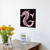 Dragon Styled Letter G, Dragon Alphabet, Monogramm Foliendrucke (Ablage(Küche))