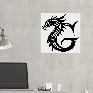 Dragon Styled Letter G, Dragon Alphabet, Monogramm Foliendrucke