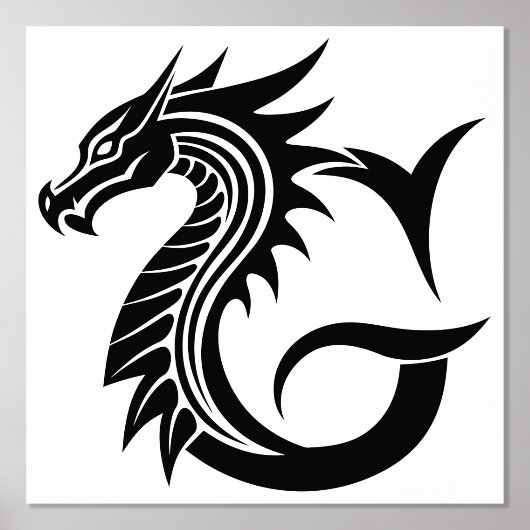 Dragon Styled Letter G, Dragon Alphabet, Monogramm Foliendrucke (Vorderseite)