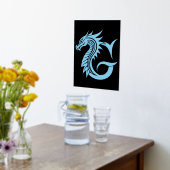Dragon Styled Letter G, Dragon Alphabet, Monogramm Foliendrucke (Ablage(Küche))