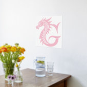 Dragon Styled Letter G, Dragon Alphabet, Monogramm Foliendrucke (Ablage(Küche))