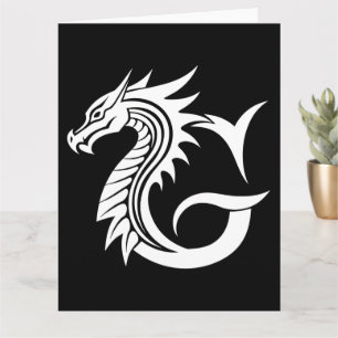 Dragon Styled Letter G, Dragon Alphabet, Monogramm Karte