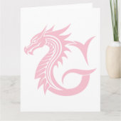 Dragon Styled Letter G, Dragon Alphabet, Monogramm Karte (Vorderseite)