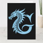 Dragon Styled Letter G, Dragon Alphabet, Monogramm Karte (Vorderseite)