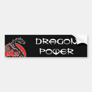 Dragon Sun Power - Schwarzweiß + Ihre Ideen Autoaufkleber
