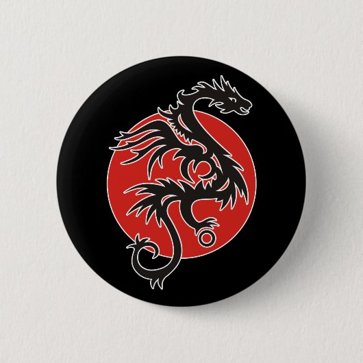 Dragon Sun - Schwarz-Weiß + Ihre Ideen Button (Vorderseite)