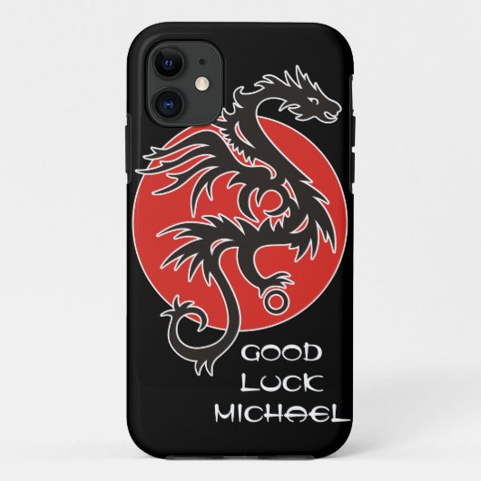 Dragon Sun - Schwarz-Weiß + Ihre Ideen Case-Mate iPhone Hülle (Rückseite)