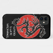 Dragon Sun - Schwarz-Weiß + Ihre Ideen Case-Mate iPhone Hülle (Rückseite (Horizontal))