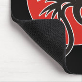 Dragon Sun - Schwarz-Weiß + Ihre Ideen Mousepad (Ecke)