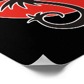 Dragon Sun - Schwarz-Weiß + Ihre Ideen Poster (Ecke)