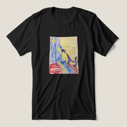 Dragon Sun T-Shirt Tri-Blend Shirt (Design Vorderseite)