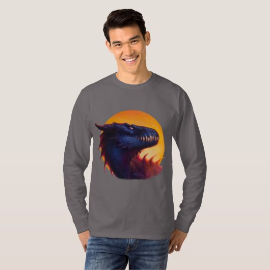 Dragon Sunset 3 T-Shirt (Vorne ganz)