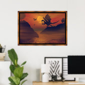 Dragon Sunset by Michelle Wilder Poster (Heimbüro)