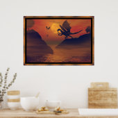 Dragon Sunset by Michelle Wilder Poster (Küche)