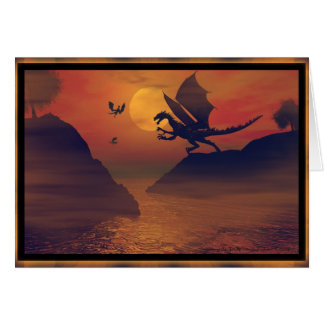 Dragon Sunset Card