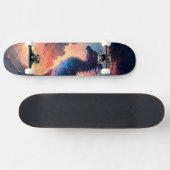 Dragon Sunset mit Orange und Lila Hues Skateboard (Horizontal)