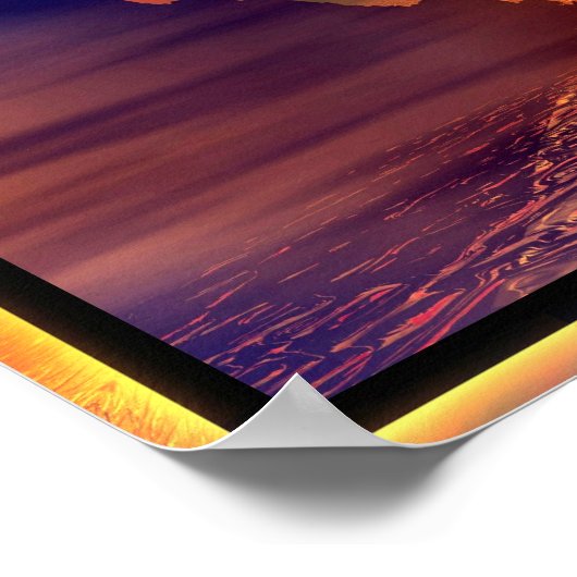 Dragon Sunset Poster (Ecke)