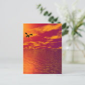 Dragon Sunset Postkarte (Stehend Vorderseite)
