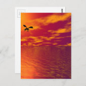 Dragon Sunset Postkarte (Vorne/Hinten)