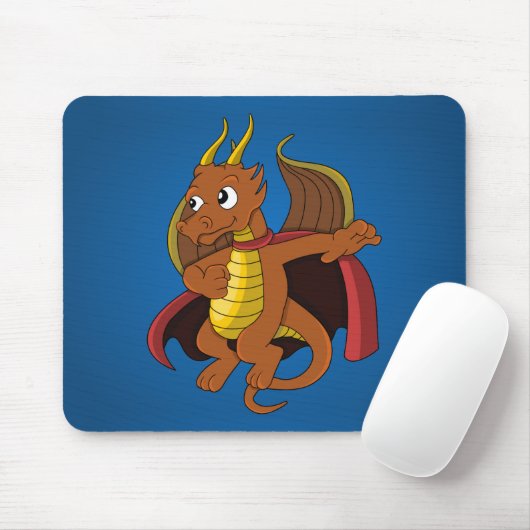 Dragon Superheld Cartoon Mousepad (Mit Mouse)