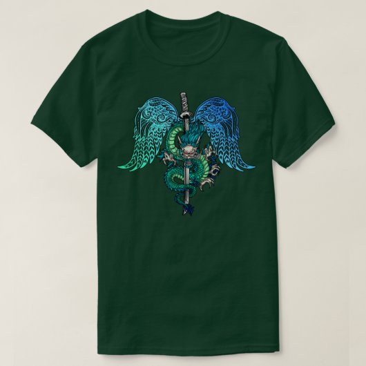 Dragon Sword Angel Wings T-Shirt (Design vorne)