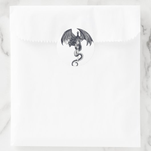 Dragon & Sword Stickers (Tasche)