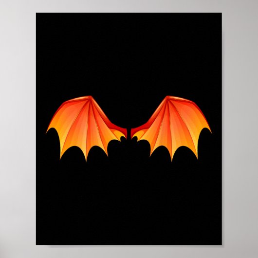 Dragon T Flügel Halloween Kostüm Orange auf der KK Poster (Vorne)