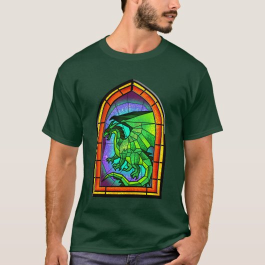 Dragon-T - Shirt aus Hartglas (Vorderseite)