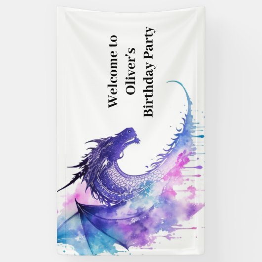 Dragon Tale Birthday Banner (Vertikal)
