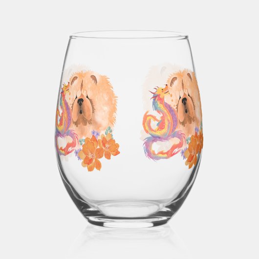 DRAGON TALES Chow Stemless Weinglas Ohne Stiel (Rechts)