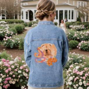 DRAGON-TALEZ-CHOW-Kunst auf der Rückseite Jeansjacke